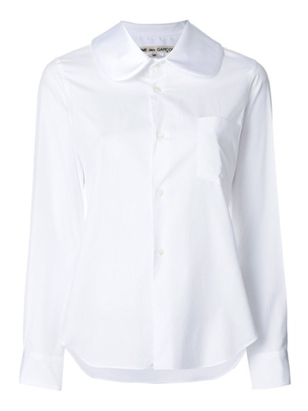 Comme des Garcons rounded collar white cotton shirt M